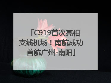 C919首次亮相支线机场！南航成功首航广州-南阳